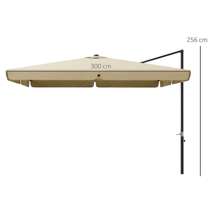 outsunny-3m-cantilever-roma-parasol-hanging-garden-parasol-aluminium-square-patio-umbrella-with-crank-handle-and-tilt-outdoor-patio-sun-shade-with-vented-top-8-ribs-cross-base-khaki