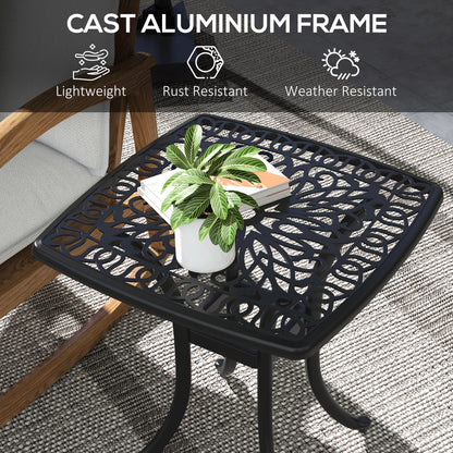 outsunny-cast-aluminium-bistro-table-outdoor-square-side-table-with-umbrella-hole-garden-table-for-balcony-poolside-black