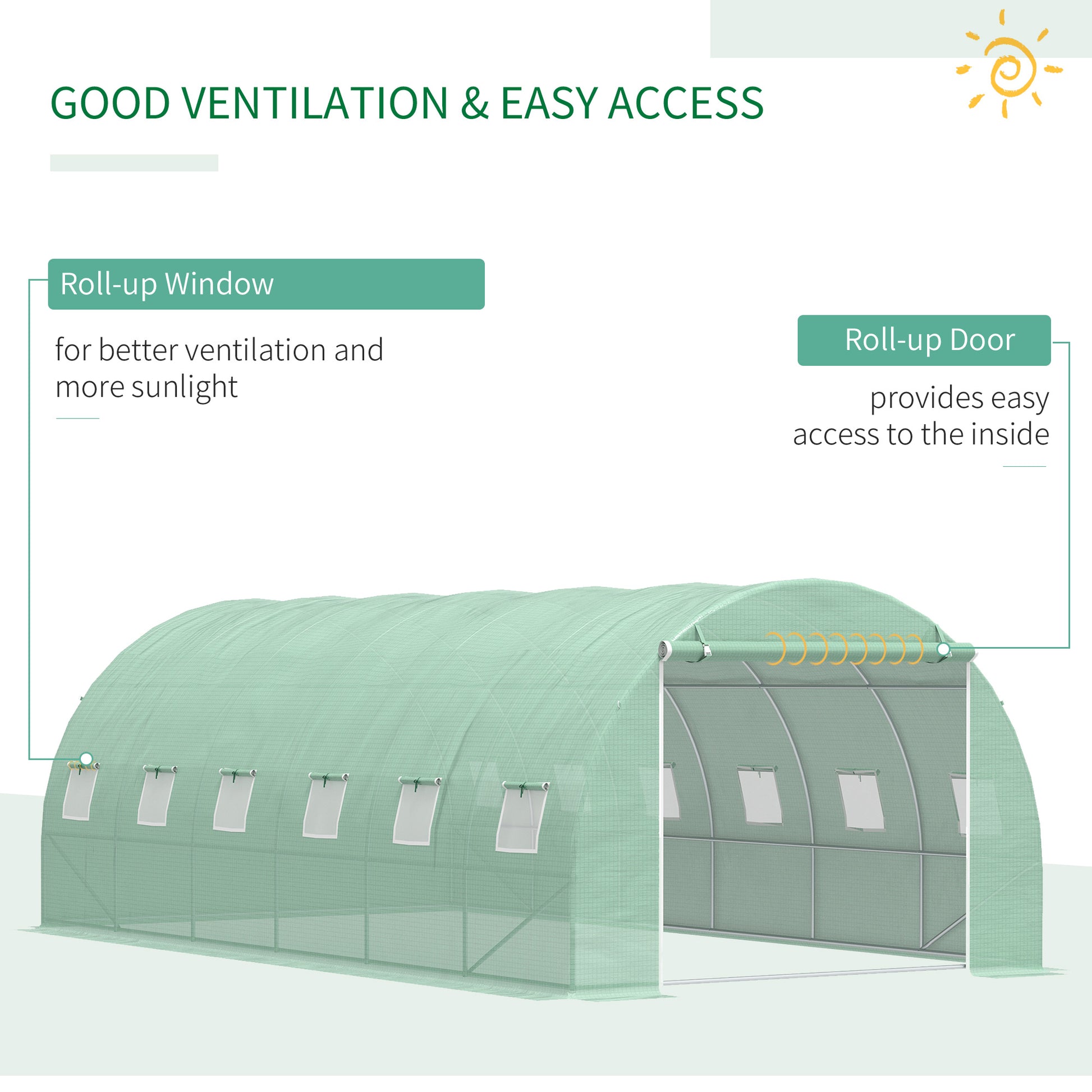 outsunny-6-x-3-x-2-m-large-walk-in-greenhouse-garden-polytunnel-greenhouse-with-steel-frame-zippered-door-and-roll-up-windows-green