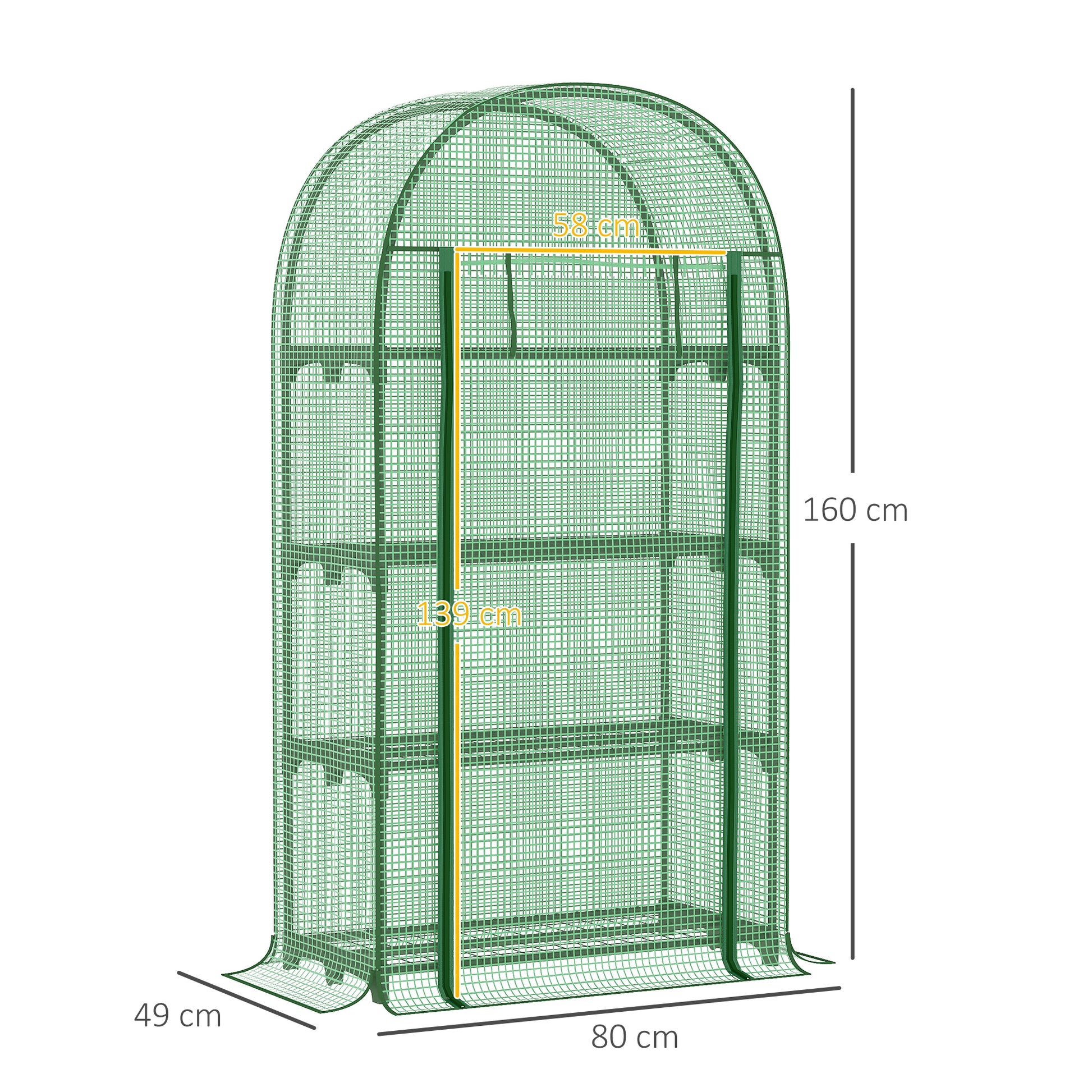 outsunny-80x49x160cm-mini-greenhouse-for-outdoor-portable-gardening-plant-with-storage-shelf-roll-up-zippered-door-metal-frame-and-pe-cover-green