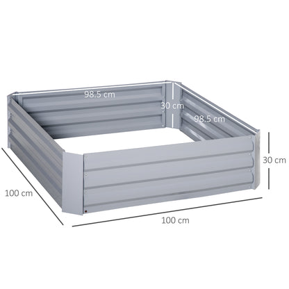 outsunny-set-of-2-raised-garden-bed-elevated-planter-box-with-galvanized-steel-frame-for-growing-flowers-herbs-1m-x-1m-x-0-3m