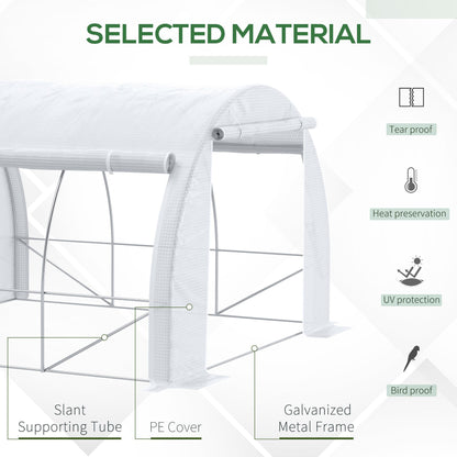 outsunny-3-x-3-x-2-m-polytunnel-greenhouse-walk-in-pollytunnel-tent-with-steel-frame-reinforced-cover-zippered-door-6-windows-for-garden-white