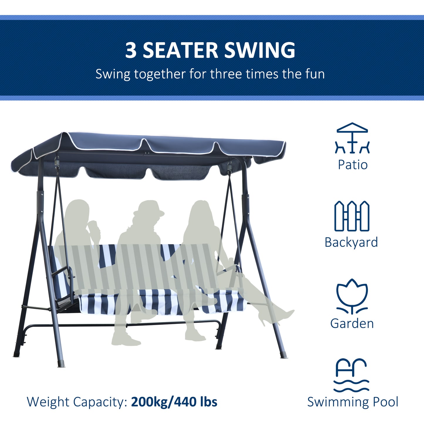 outsunny-3-seater-canopy-swing-chair-heavy-duty-outdoor-garden-bench-with-sun-cover-metal-frame-blue