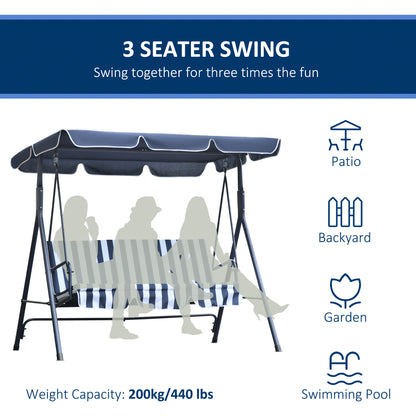 outsunny-3-seater-canopy-swing-chair-heavy-duty-outdoor-garden-bench-with-sun-cover-metal-frame-blue