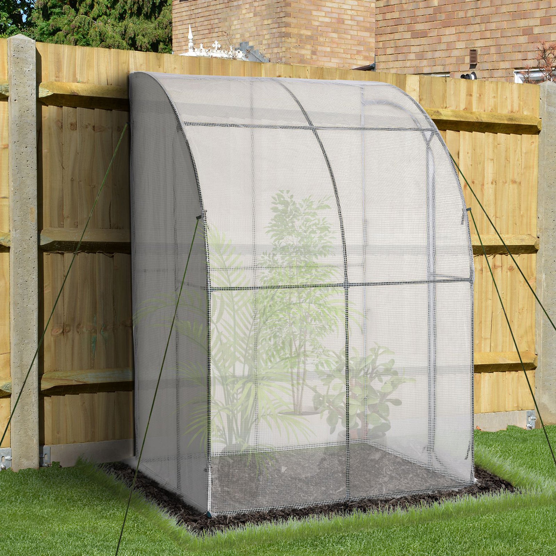 outsunny-outdoor-walk-in-lean-to-wall-greenhouse-with-zippered-roll-up-door-and-pe-cover-143l-x-118w-x-212hcm-white