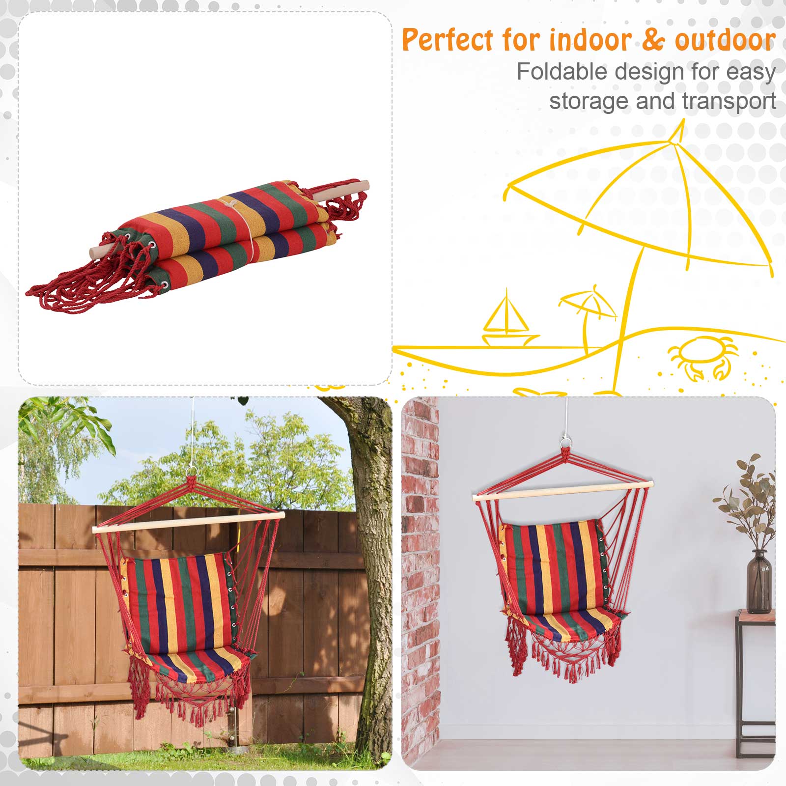 outsunny-hammock-chair-swing-colourful-striped-tree-hanging-seat-porch-indoor-outdoor-fabric-garden-furniture