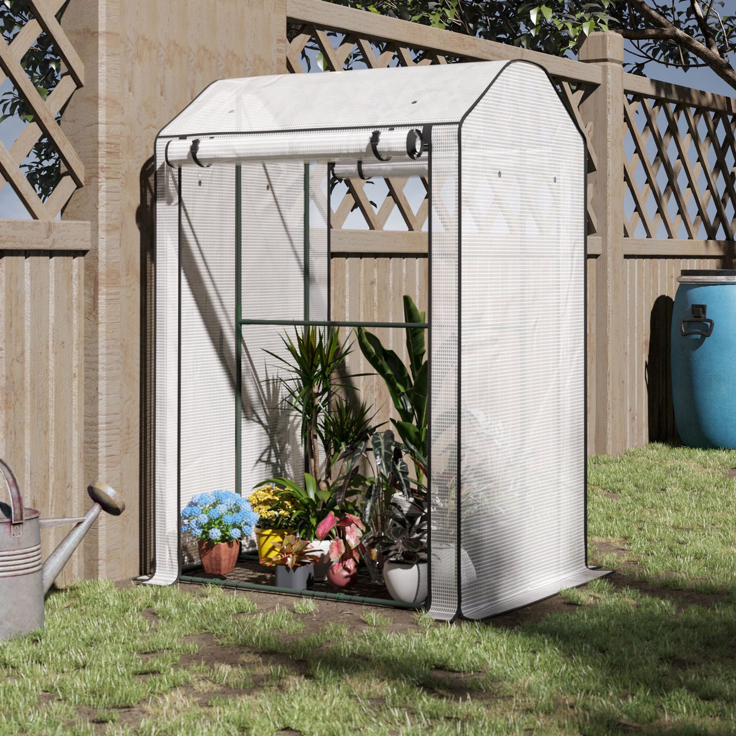 outsunny-mini-greenhouse-with-shelves-portable-garden-grow-house-for-plants-with-roll-up-door-and-vents-100-x-80-x-150cm-white