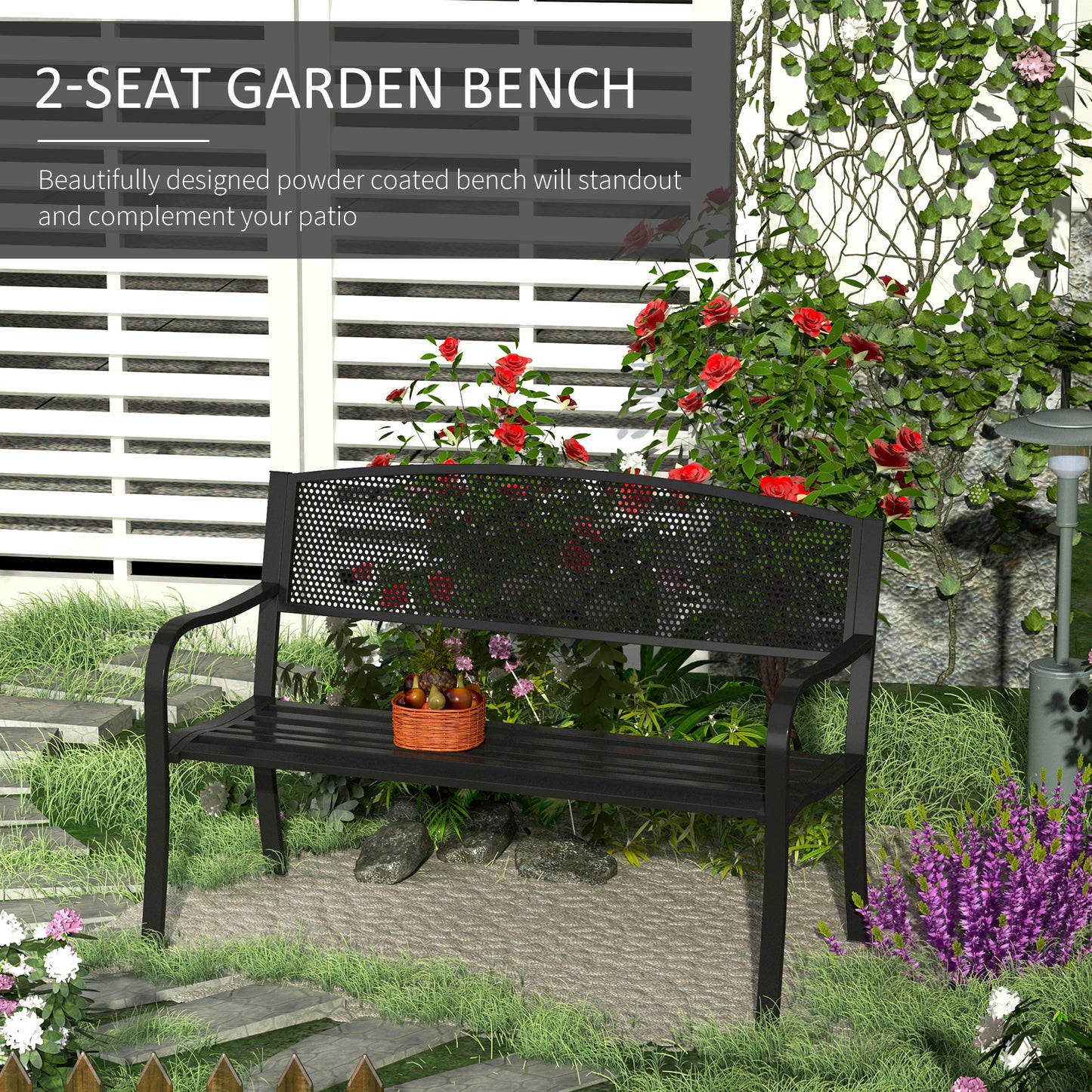 outsunny-2-seater-metal-garden-bench-garden-park-porch-chair-outdoor-patio-loveseat-seat-mesh-net-backrest-black