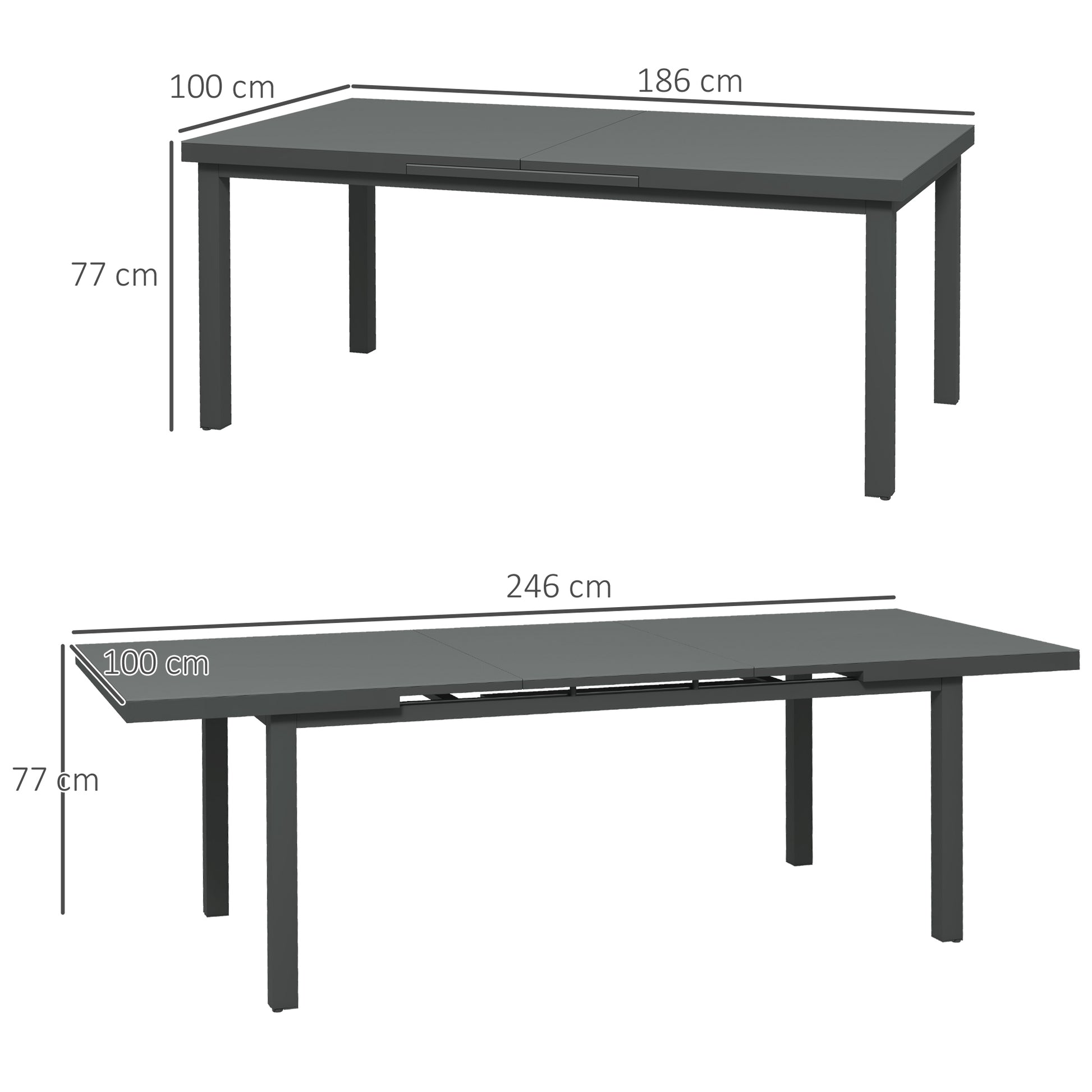 outsunny-aluminium-garden-table-for-6-8-extending-outdoor-dining-table-rectangle-for-lawn-balcony-charcoal-grey