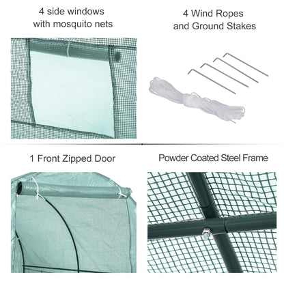 outsunny-walk-in-greenhouse-reinforced-polytunnel-greenhouse-garden-plants-grow-waterproof-cover-galvanised-base-w-slide-door-2-5-x-2-m