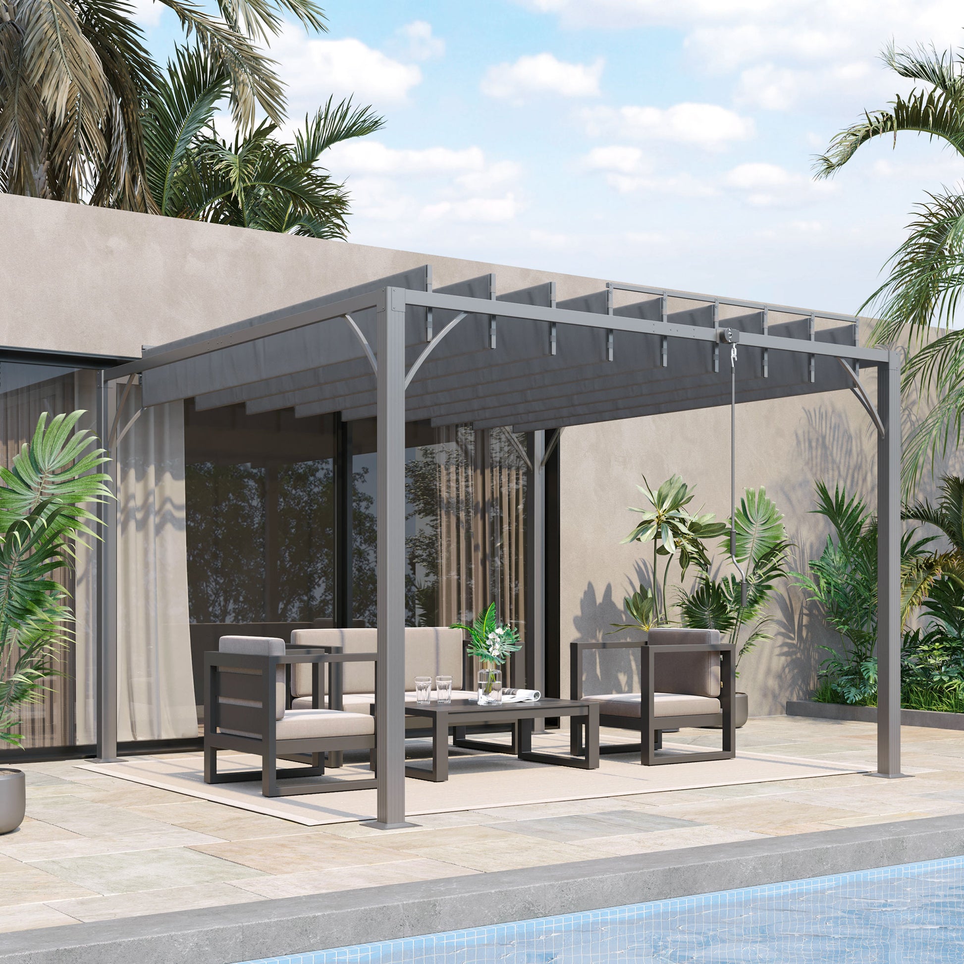 outsunny-3-x-3m-outdoor-pergola-with-retractable-roof-aluminium-louvered-patio-gazebo-canopy-for-lawn-garden-patio-grey