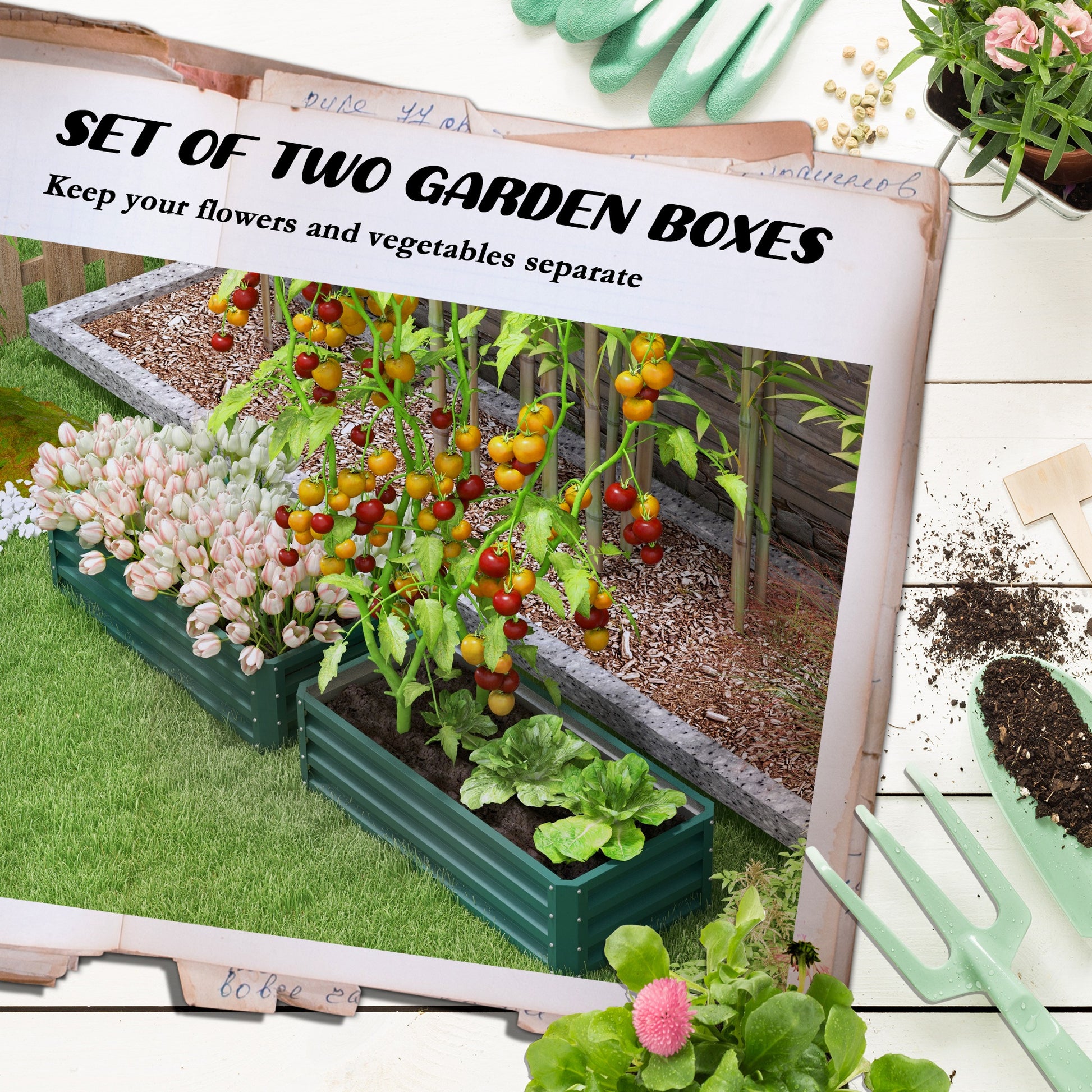 outsunny-steel-raised-beds-for-garden-outdoor-planter-box-set-of-2-for-flowers-herbs-and-vegetables-green