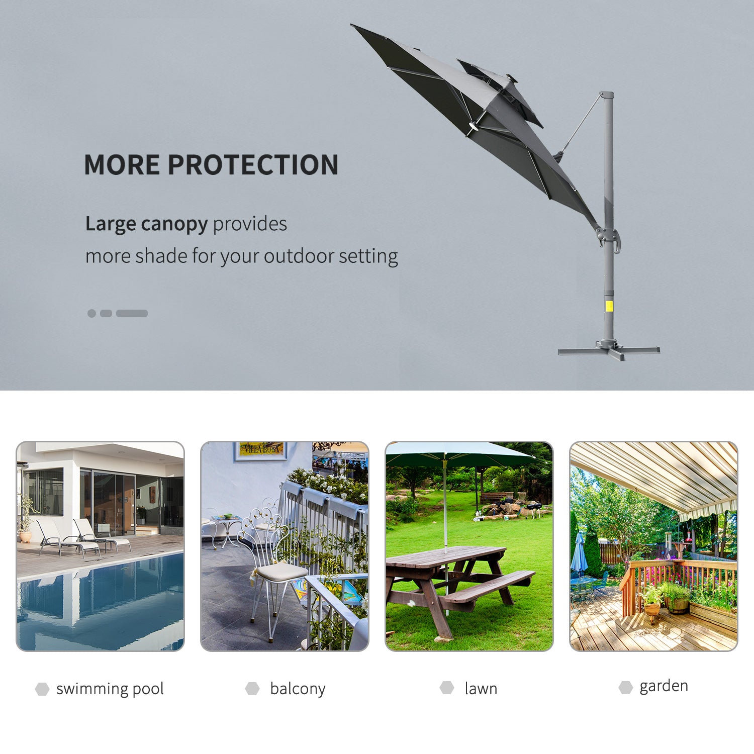 outsunny-3m-cantilever-parasol-w-solar-lights-power-bank-cross-base-adjustable-canopy-360-spin-outdoor-garden-umbrella-2-tier-roof-sun-shade-grey