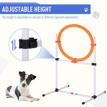 PawHut Dogs PE Set-of-5 Obstacle Agility Training Set White