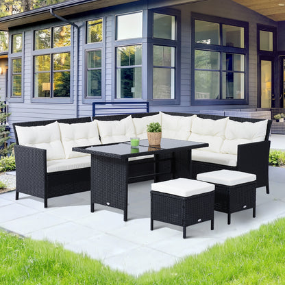 outsunny-8-seater-garden-rattan-furniture-rattan-corner-dining-set-outdoor-wicker-conservatory-furniture-lawn-patio-coffee-table-foot-stool-black