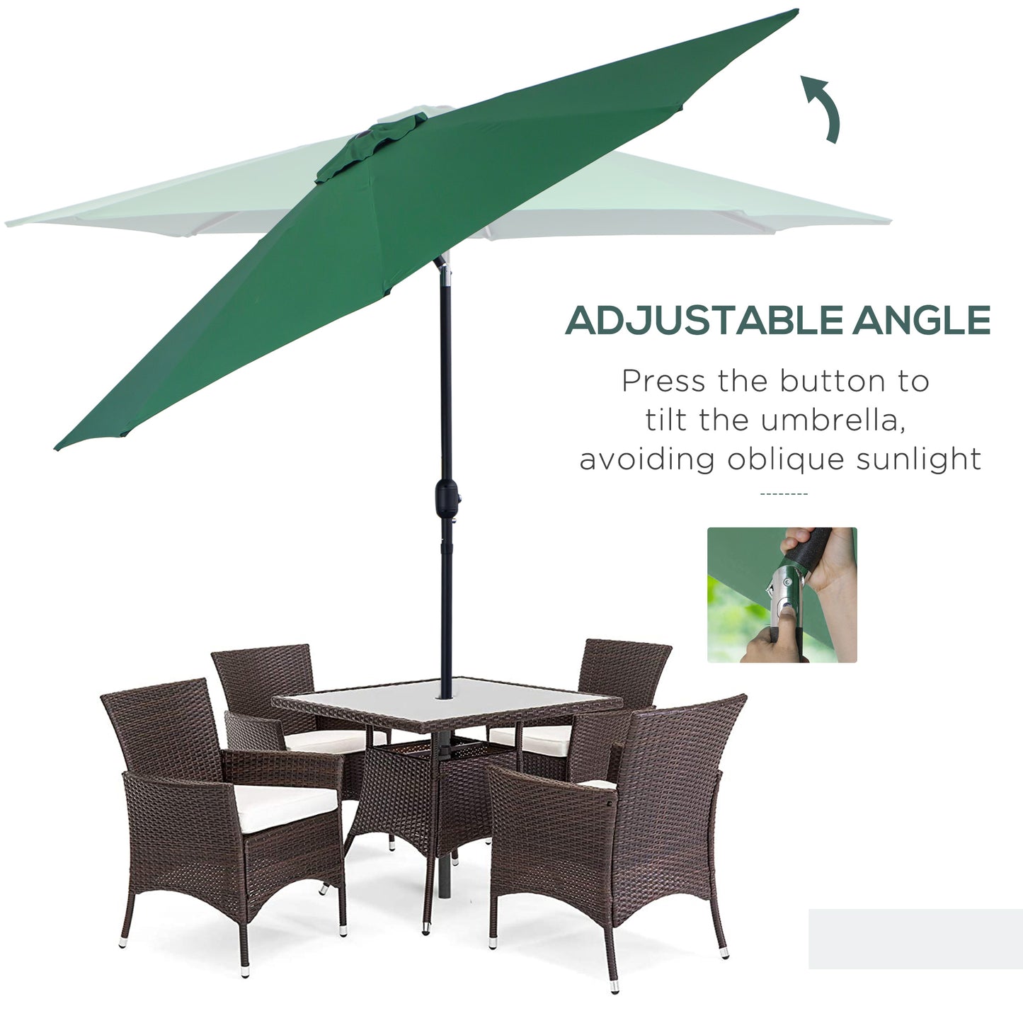 outsunny-3m-tilting-parasol-garden-umbrellas-outdoor-sun-shade-with-8-ribs-tilt-and-crank-handle-for-balcony-bench-garden-green