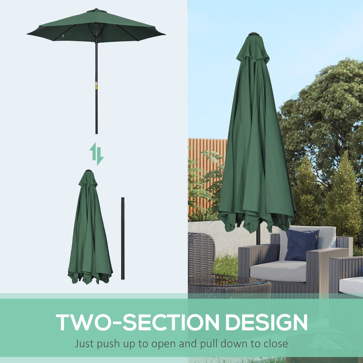 outsunny-garden-parasol-umbrella-outdoor-market-table-umbrella-sun-shade-canopy-with-8-ribs-green