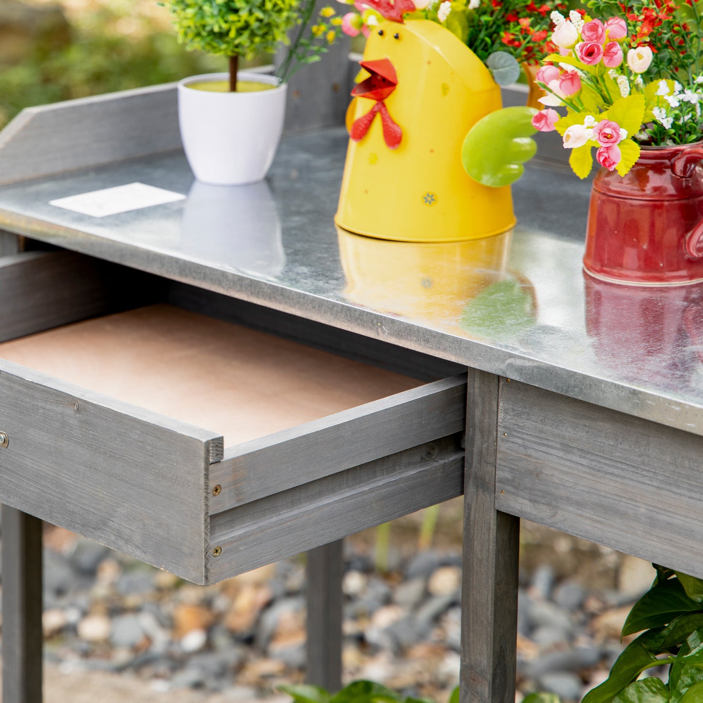 outsunny-garden-potting-table-wooden-workstation-bench-w-galvanized-metal-tabletop-drawer-storage-shelves-and-hooks-for-courtyards-balcony