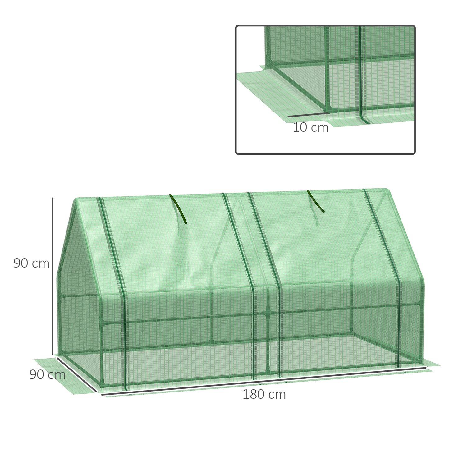 outsunny-mini-small-greenhouse-with-steel-frame-pe-cover-zippered-window-poly-tunnel-steeple-for-plants-vegetables-180-x-90-x-90-cm