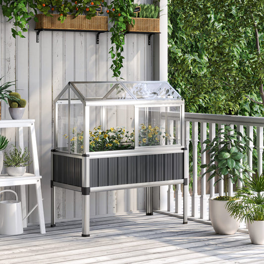 outsunny-galvanised-steel-raised-beds-for-garden-with-greenhouse-raised-planters-with-cover-and-openable-windows