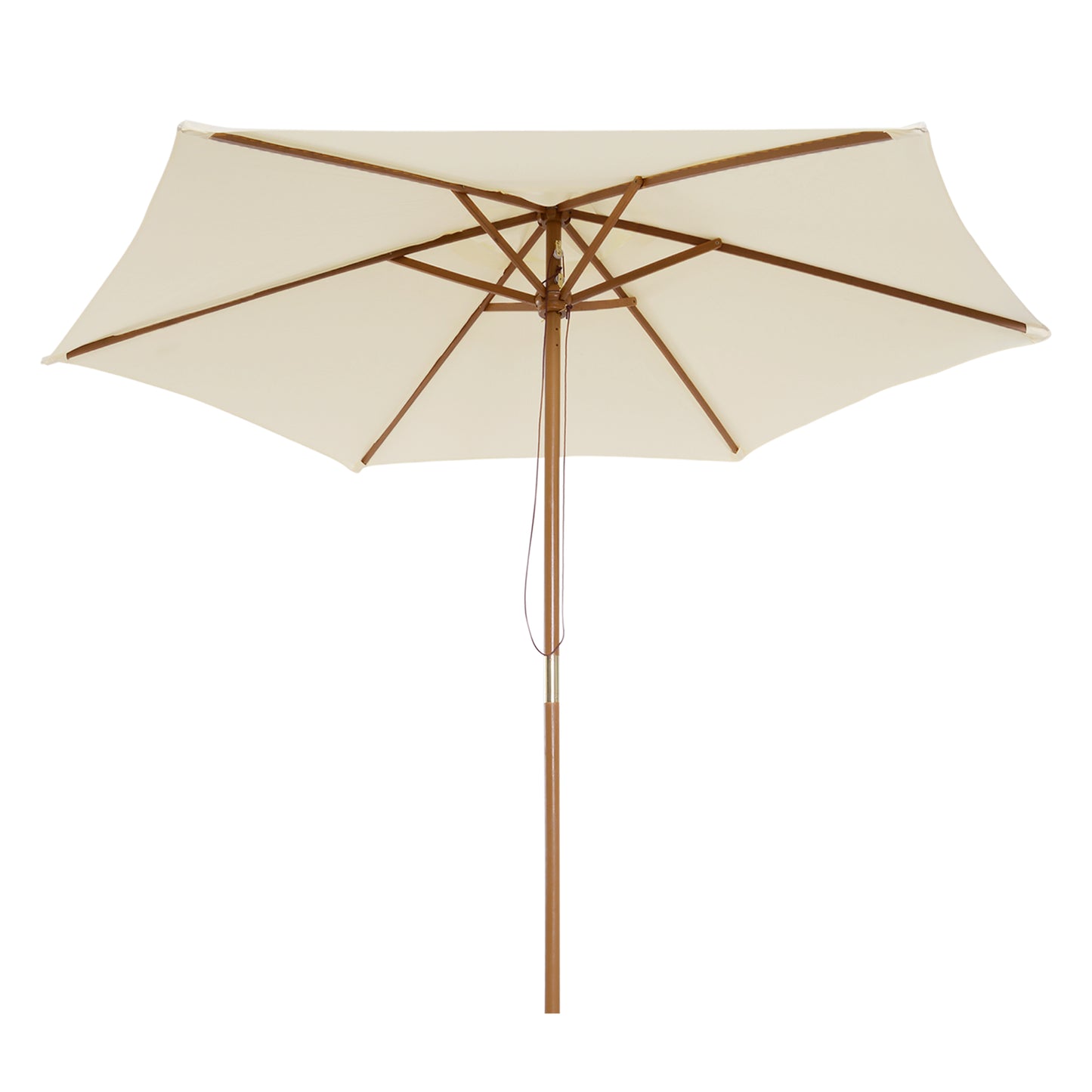 outsunny-2-5m-wood-wooden-garden-parasol-sun-shade-patio-outdoor-umbrella-canopy-newbeige