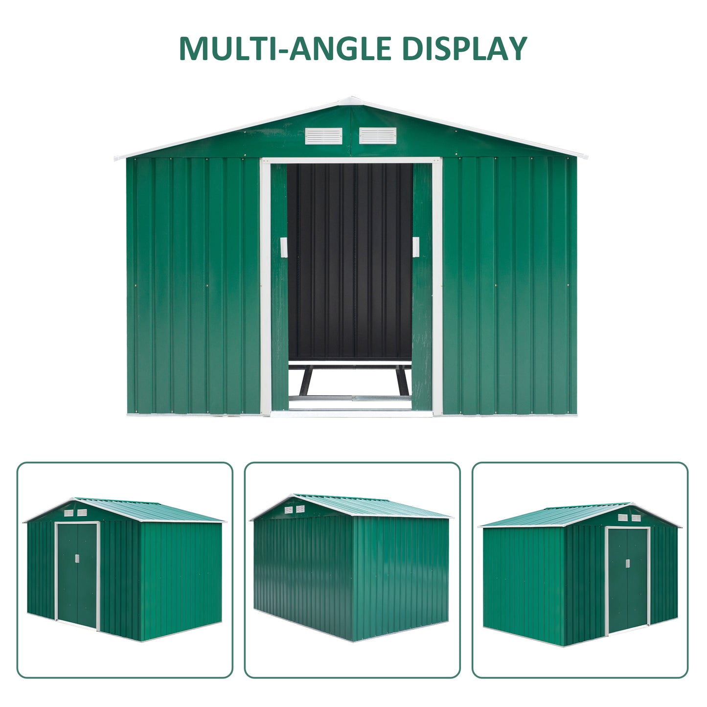 outsunny-lockable-garden-shed-large-patio-tool-metal-storage-building-foundation-sheds-box-outdoor-furniture-9-x-6-ft-green