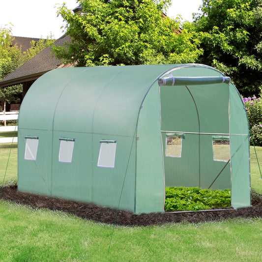 outsunny-walk-in-polytunnel-outdoor-garden-greenhouse-with-windows-and-door-3-x-2m