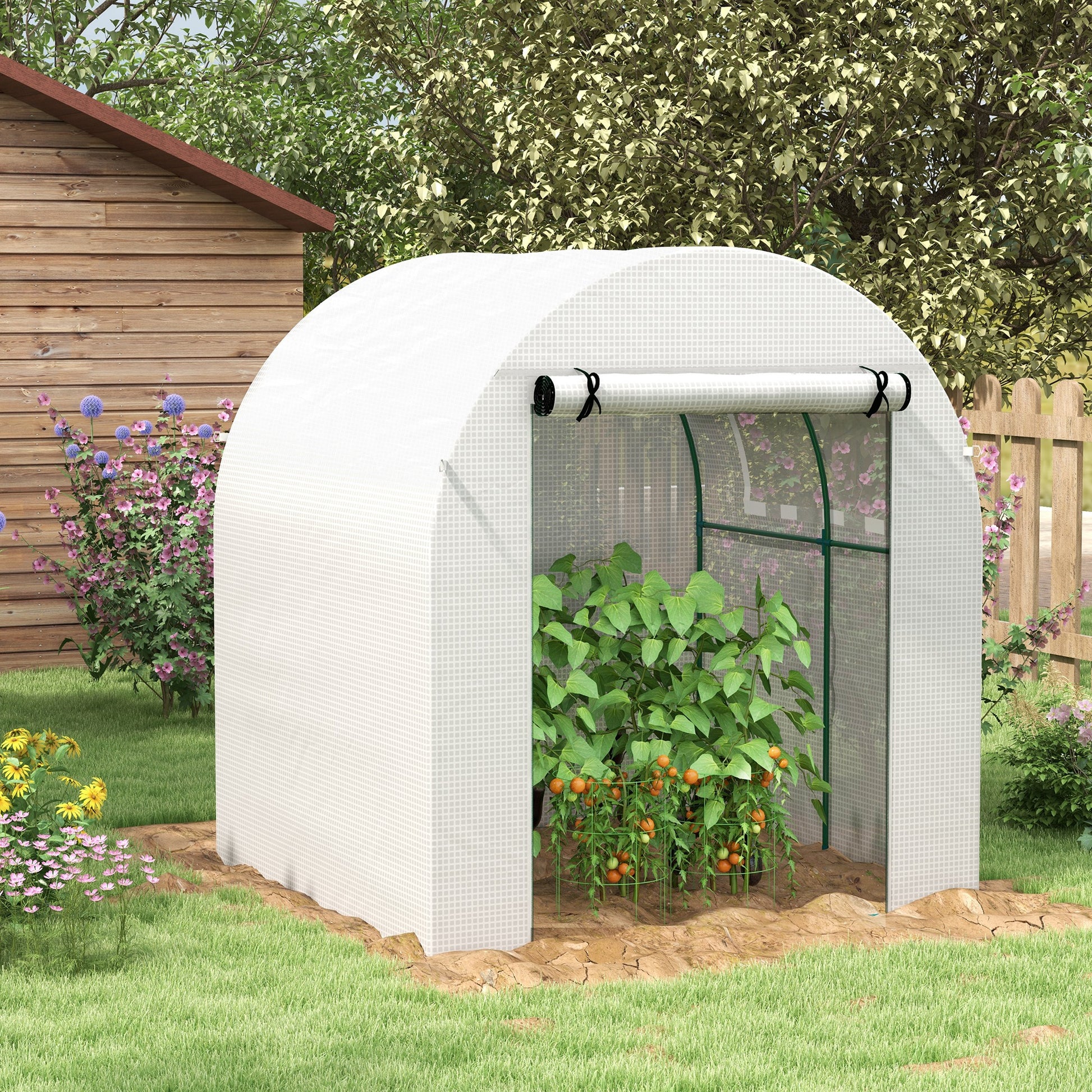 outsunny-walk-in-polytunnel-greenhouse-green-house-for-garden-with-roll-up-window-and-door-1-8-x-1-8-x-2-m-white