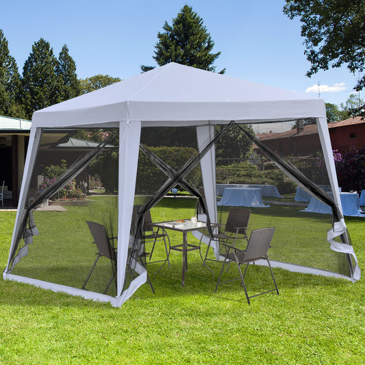 outsunny-3-x-3-meter-outdoor-garden-gazebo-canopy-tent-sun-shade-event-shelter-with-mesh-screen-side-walls-grey