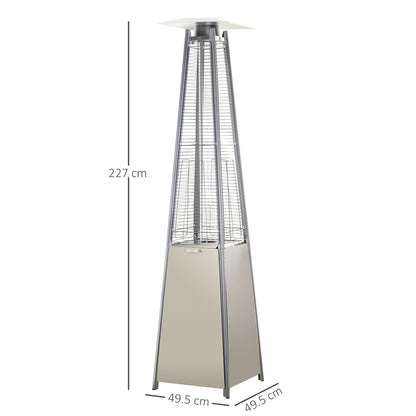 outsunny-10-5kw-stainless-steel-outdoor-garden-patio-pyramid-heating-propane-gas-real-flame-heater-warmer-glass-tube-w-wheels-and-rain-cover-silver