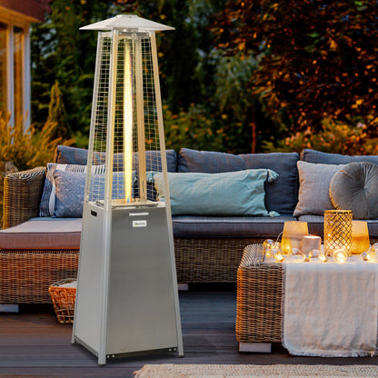 outsunny-11-2kw-outdoor-patio-gas-heater-stainless-steel-pyramid-propane-heater-garden-freestanding-tower-heater-with-wheels-dust-cover-silver