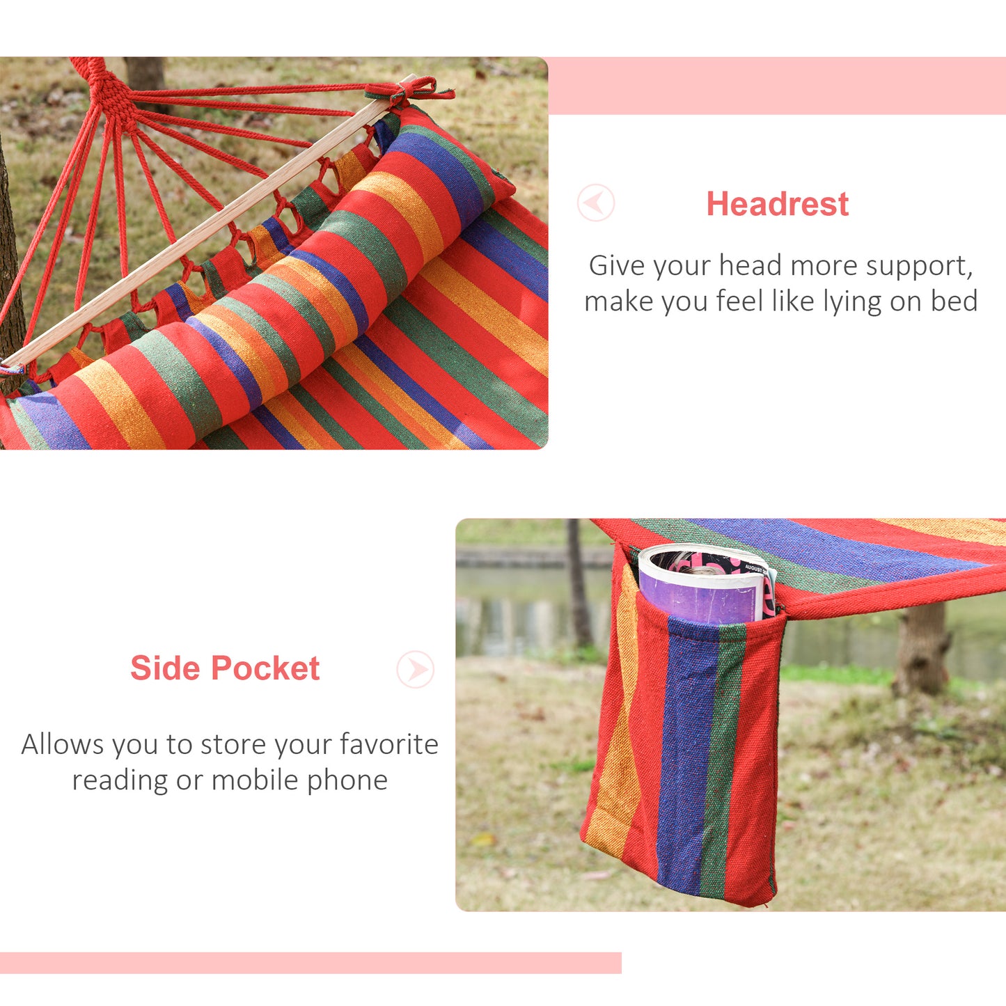 outsunny-cotton-hammock-soft-portable-swing-sleeping-w-headrest-side-pocket-deluxe-swing-chair-for-beach-yard-bedroom-patio-porch-270-x-80-cm