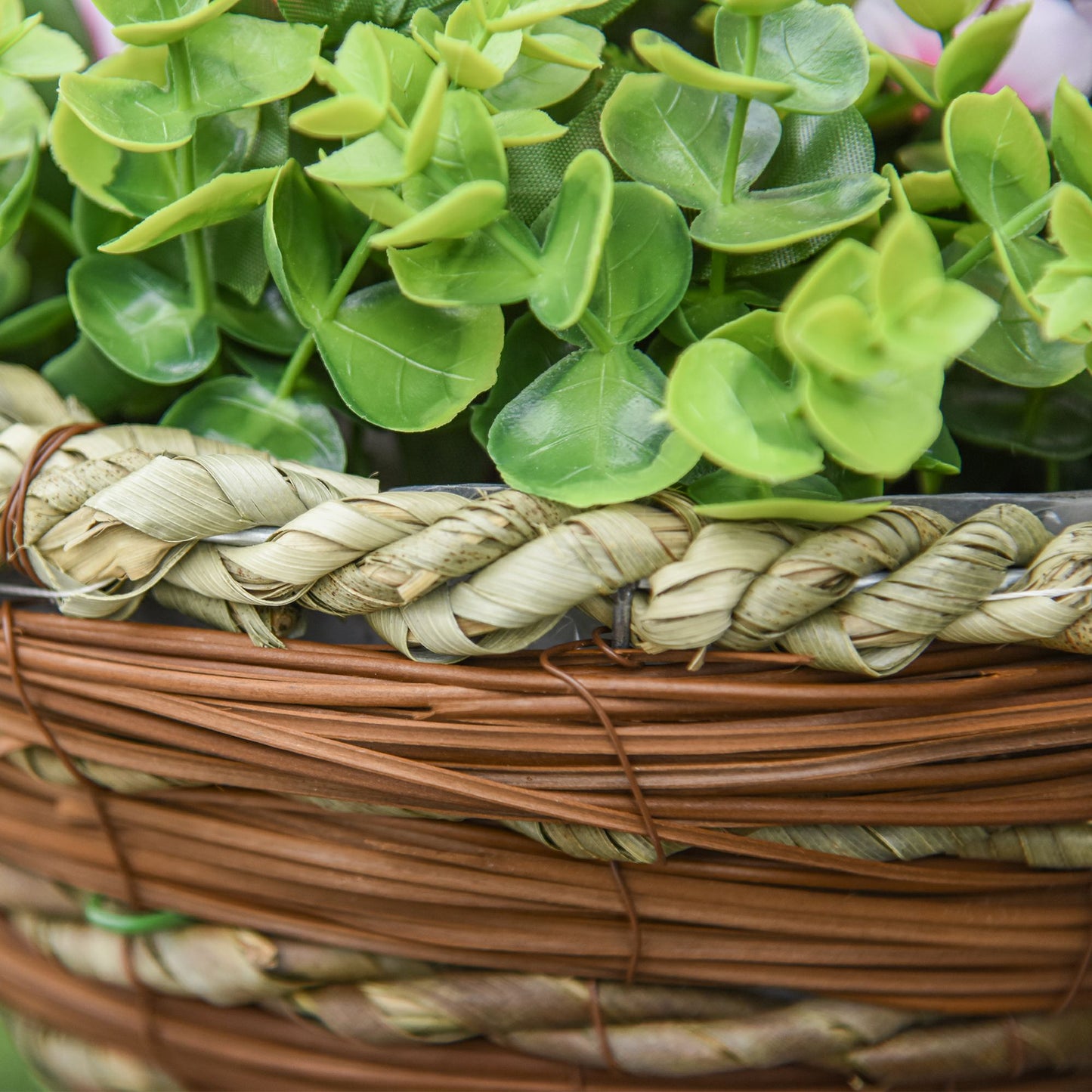 outsunny-set-of-2-artificial-plant-lisianthus-flowers-hanging-planter-with-basket-for-indoor-outdoor-decoration