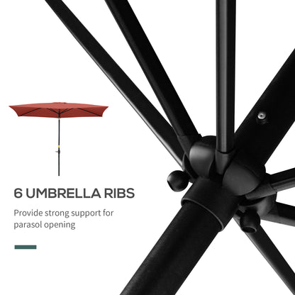 outsunny-2-x-3m-garden-parasols-umbrellas-rectangular-patio-market-umbrella-outdoor-sun-shade-w-crank-push-button-tilt-aluminium-pole-wine-red