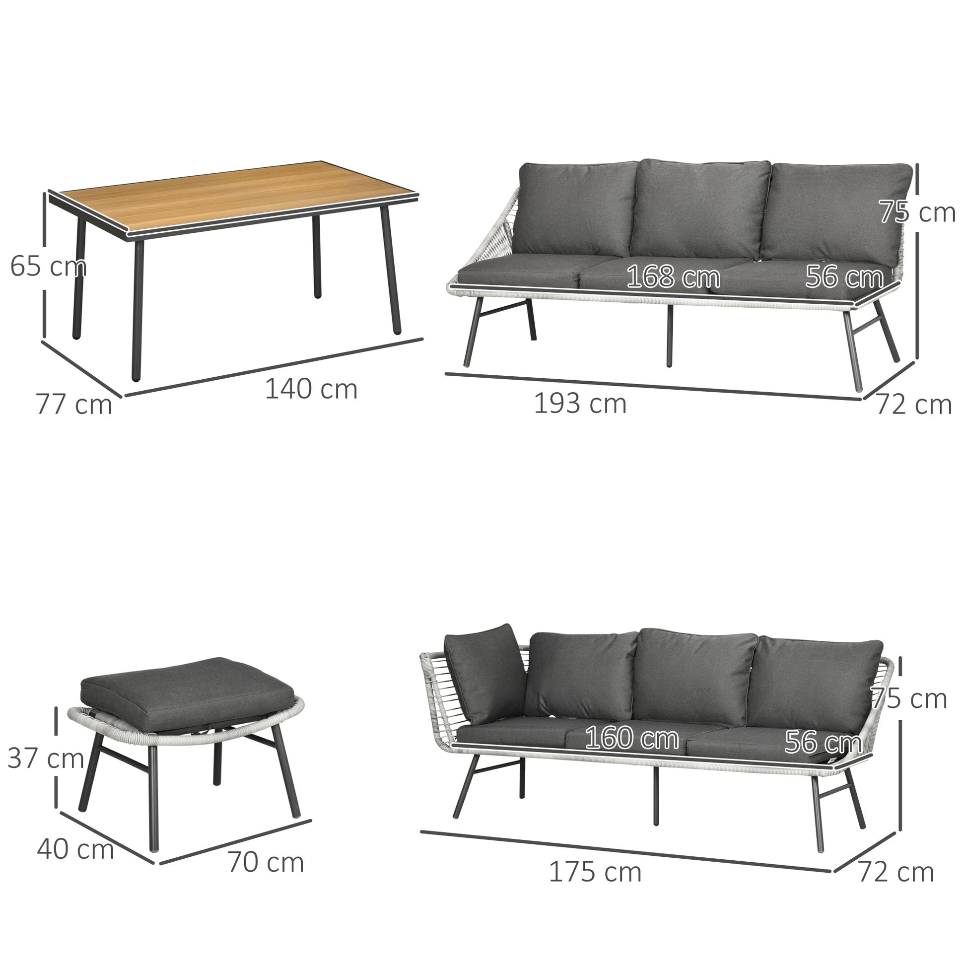 outsunny-6-seater-outdoor-rattan-garden-furniture-sets-with-sofa-footstool-and-wood-plastic-coffee-table-193x72x75cm-grey