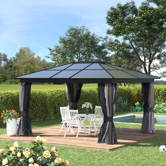 outsunny-4-x-3-6m-hardtop-gazebo-with-uv-resistant-polycarbonate-roof-aluminium-frame-garden-pavilion-with-mosquito-netting-and-curtains