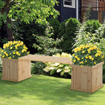 outsunny-wooden-garden-planter-bench-combination-garden-raised-bed-patio-park-natural-176-x-38-x-40-cm