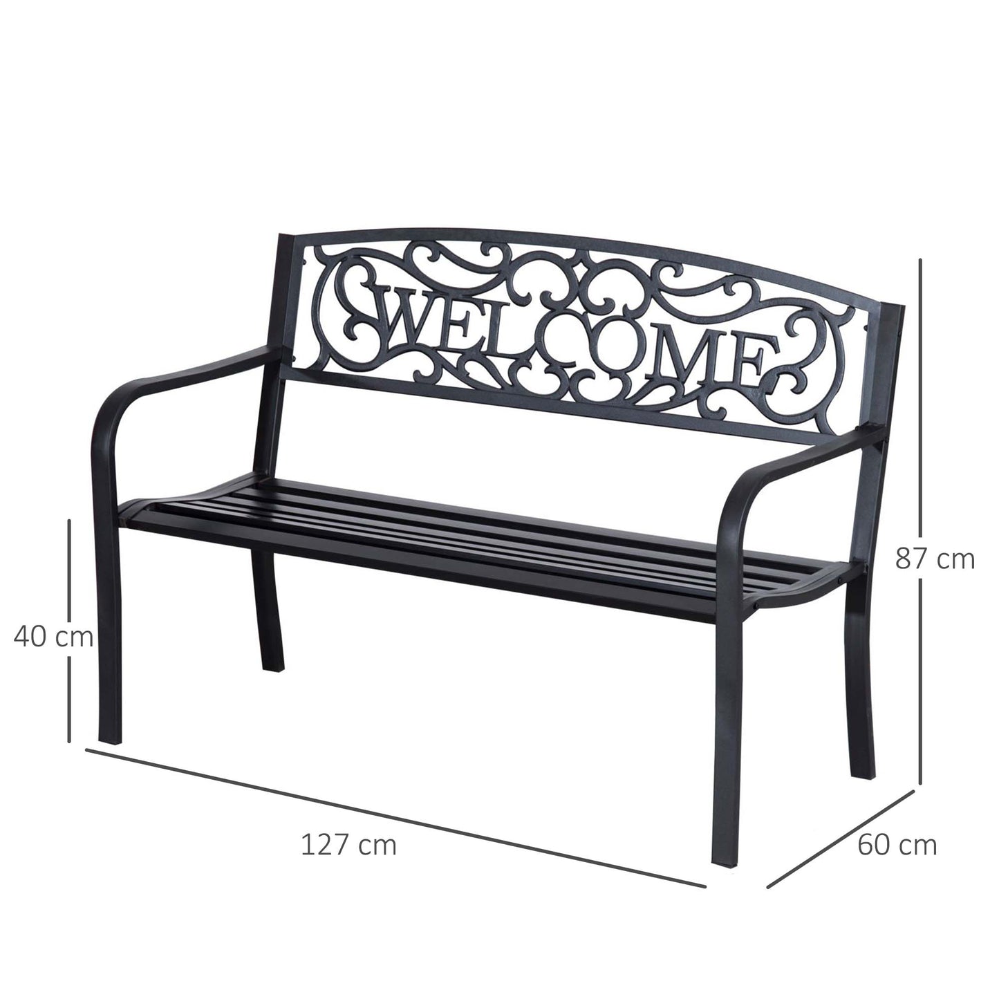 outsunny-2-seater-metal-garden-bench-patio-outdoor-park-porch-chair