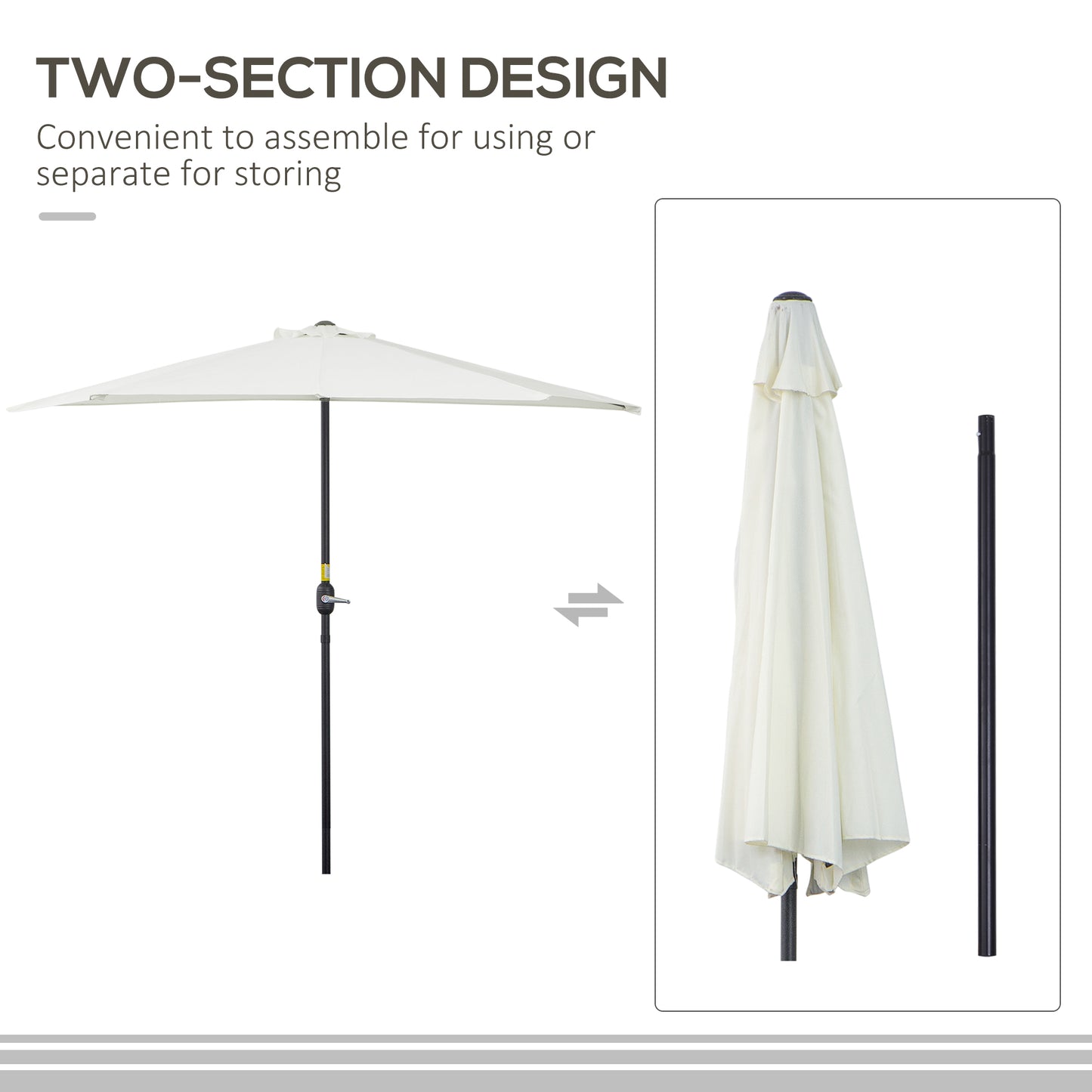 outsunny-2-7m-balcony-half-parasol-5-steel-ribs-construction-garden-outdoor-umbrella-cream-white