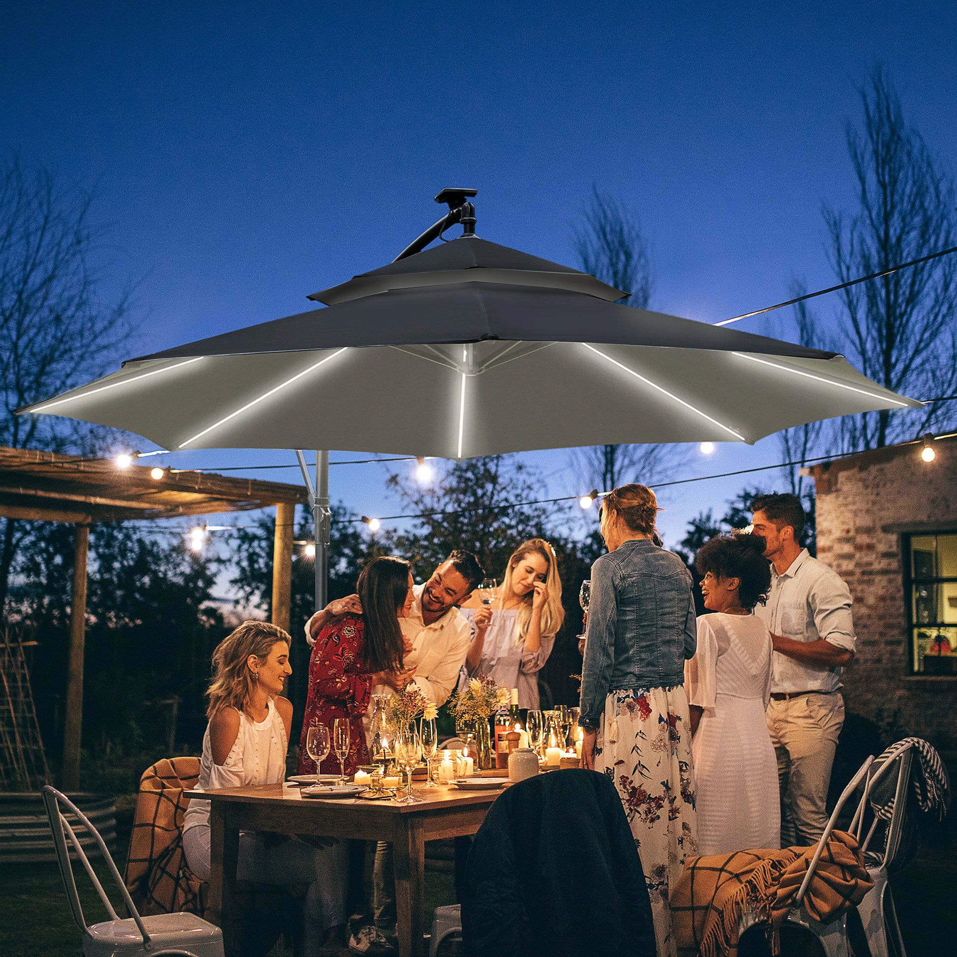 outsunny-3m-cantilever-banana-parasol-hanging-umbrella-with-double-roof-led-solar-lights-crank-8-sturdy-ribs-and-cross-base-black