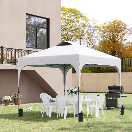 outsunny-3-x-3-m-pop-up-gazebo-foldable-canopy-tent-with-carry-bag-with-wheels-and-4-leg-weight-bags-for-outdoor-garden-patio-party-white