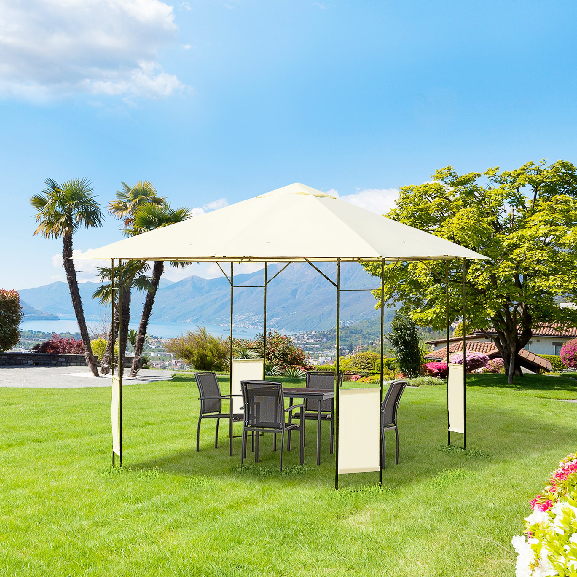 outsunny-3-x-3-m-garden-metal-gazebo-for-party-and-bbq-w-water-resistant-pe-canopy-top-cream