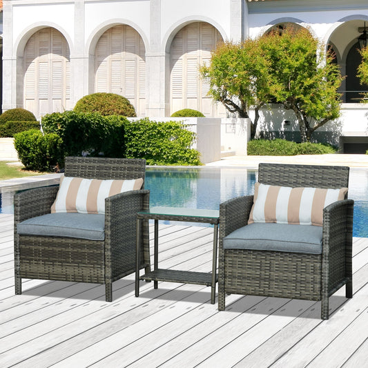 outsunny-garden-rattan-furniture-3-pieces-patio-bistro-set-wicker-weave-conservatory-sofa-chair-table-set-with-cushion-pillow-grey