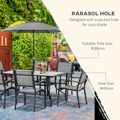 outsunny-7-piece-garden-dining-set-armchairs-and-table-with-parasol-hole-6-seater-outdoor-patio-furniture-with-texteline-seat-for-backyard-grey