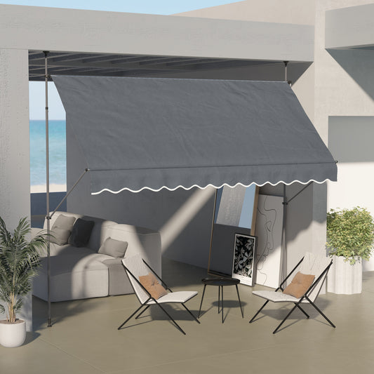 outsunny-3-5-x-1-2m-retractable-awning-free-standing-patio-sun-shade-shelter-uv-resistant-for-window-and-door-dark-grey