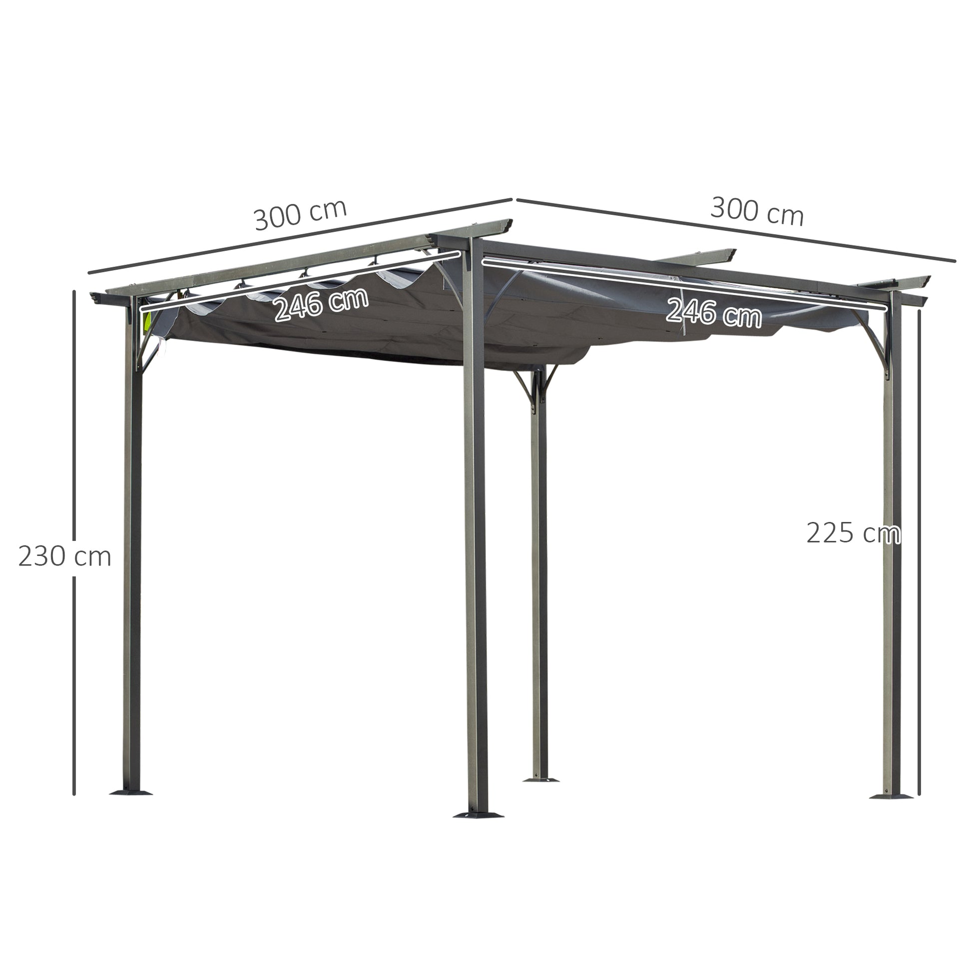 outsunny-3x3-m-metal-pergola-gazebo-awning-retractable-canopy-outdoor-garden-sun-shade-shelter-marquee-party-bbq-grey