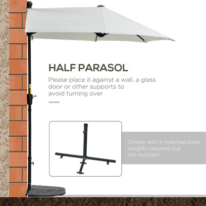 outsunny-2m-half-parasol-market-umbrella-garden-balcony-parasol-with-crank-handle-cross-base-double-sided-canopy-cream-white