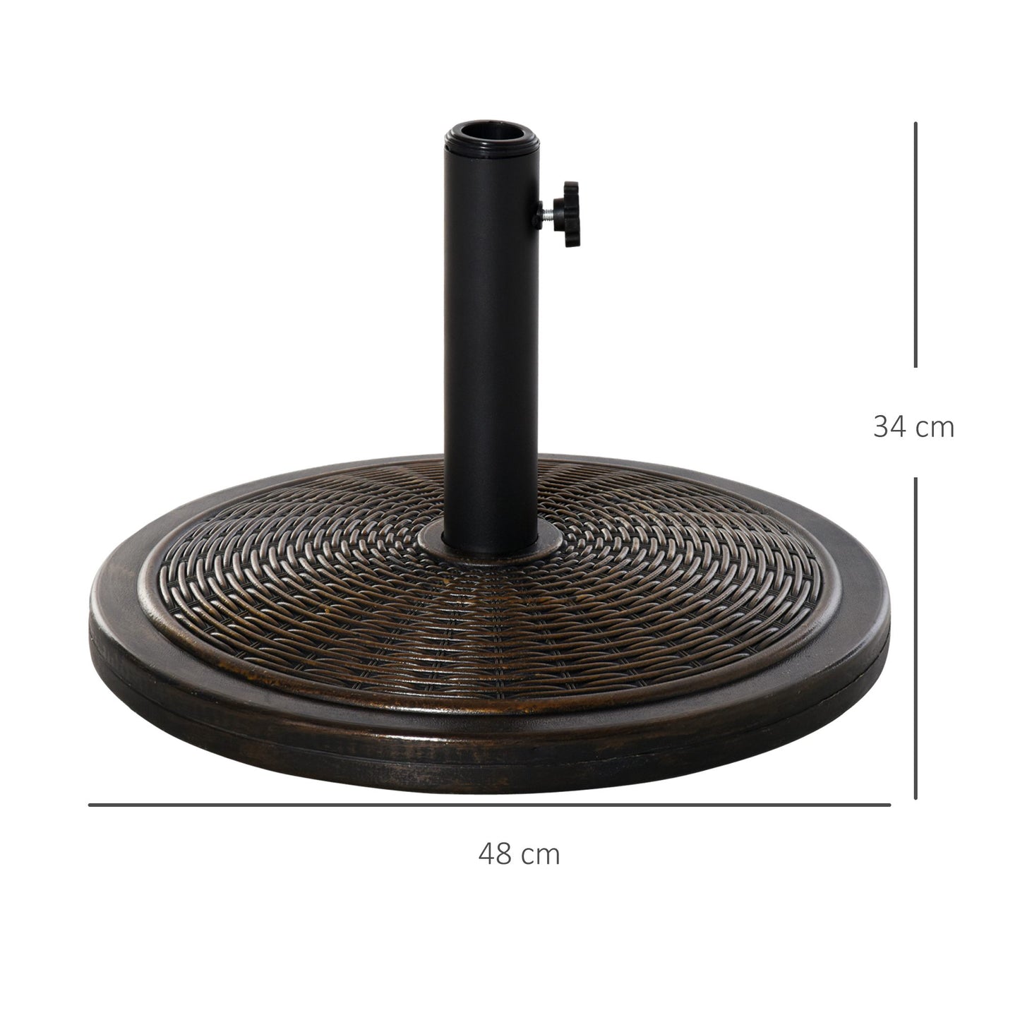 outsunny-offset-patio-umbrella-cement-base-stand-cantilever-parasol-holder-weight-fits-35mm-38mm-48mm-black