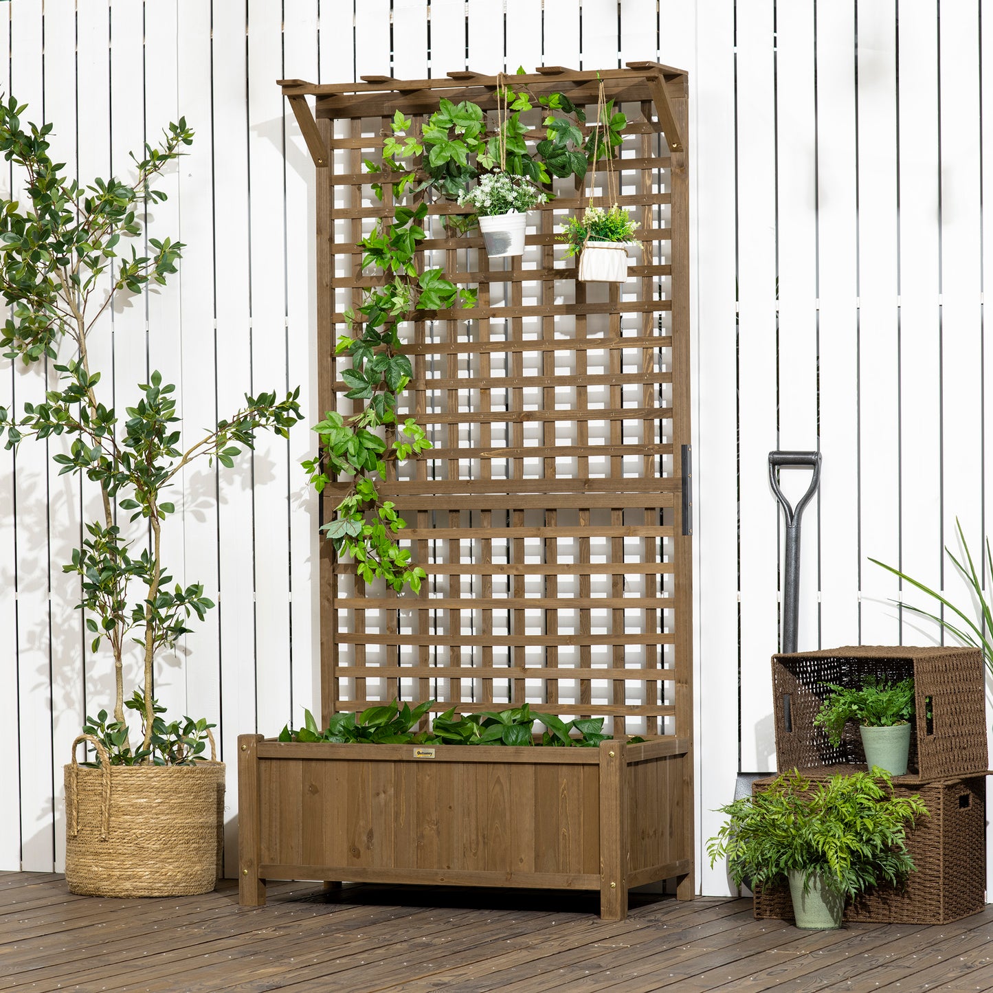 outsunny-wood-planter-with-trellis-for-vine-climbing-raised-garden-bed-privacy-screen-for-backyard-patio-deck-coffee