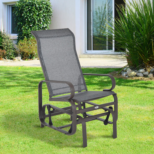 outsunny-outdoor-gliding-rocking-chair-with-sturdy-metal-frame-garden-comfortable-swing-chair-for-patio-backyard-and-poolside-grey